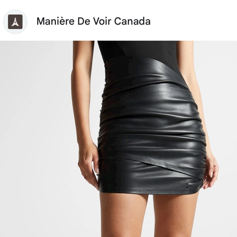 Vegan leather Manière De Voir gathered mini skirt
